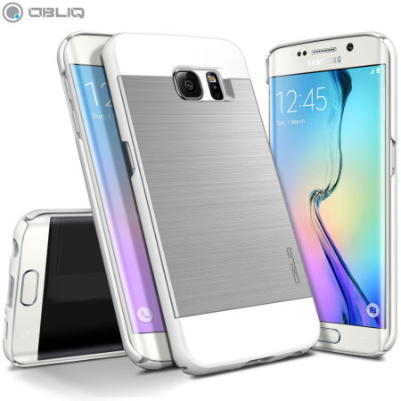 Obliq Slim Meta Samsung Galaxy S6 Edge Case - Satijn Zilver 