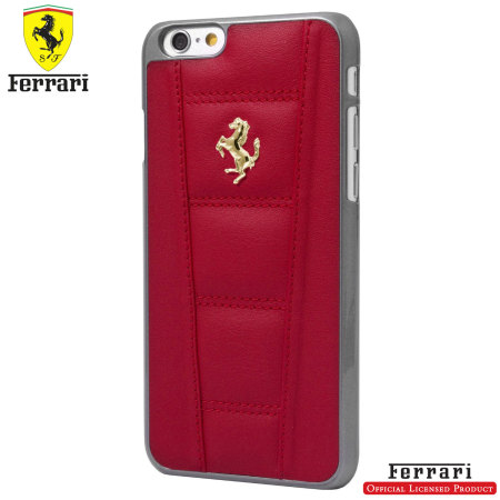 Ferrari 458 Genuine Leather iPhone 6S / 6 Hard Case - Red