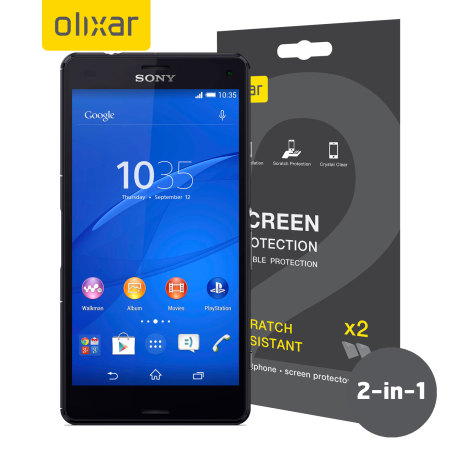 Olixar Sony Xperia Z4 Compact Screen Protector 2-in-1 Pak