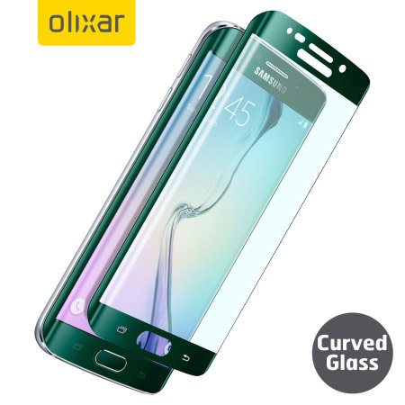 Olixar Samsung Galaxy S6 Edge Curved Glass Screen Protector - Green