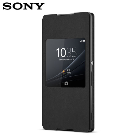Official Sony Xperia Z3+ Style Cover with Smart Window SR30 - Black