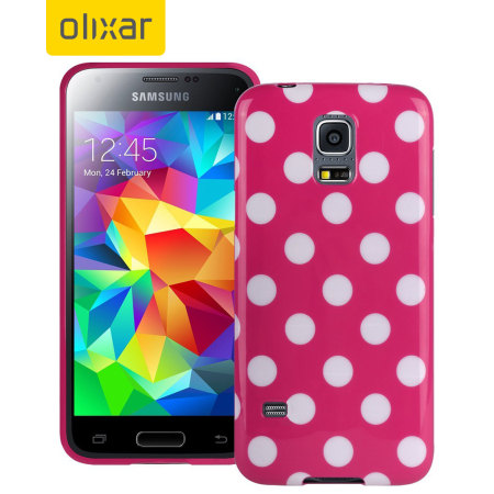 Polka Dot FlexiShield Samsung Galaxy S5 Mini Gel Case -