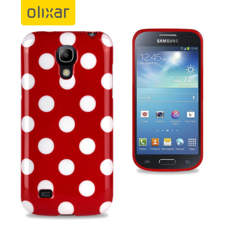 Polka Dot FlexiShield Samsung Galaxy S4 Mini Gel Case - Red