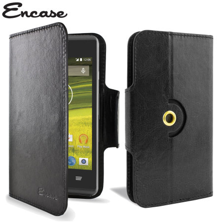 Encase Rotating Leather-Style EE Rook Wallet Case - Black