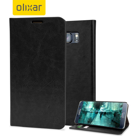 Olixar Leather-Style Samsung Galaxy Note 5 Wallet Case - Black