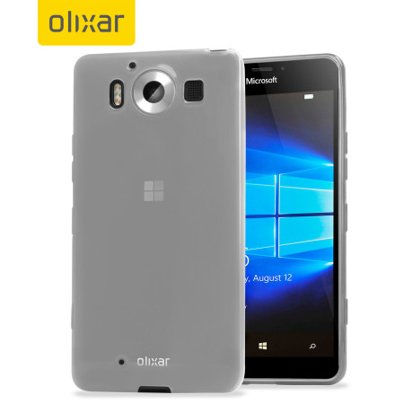 FlexiShield Microsoft Lumia 950 Suojakotelo - Huurteisen valkoinen