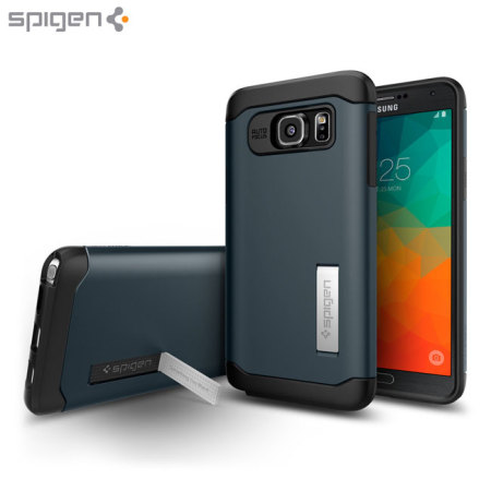 Spigen Slim Armor Case Samsung Galaxy Note 5 Hülle in Metal Slate