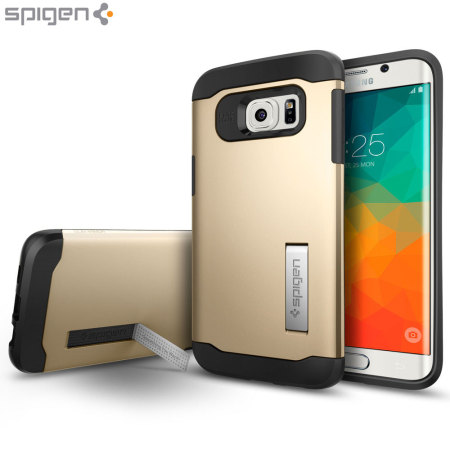 Funda Samsung Galaxy S6 Edge + Spigen Slim Armor - Oro