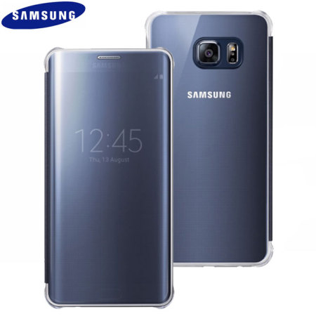 código Morse carrera sugerir Funda Oficial Samsung Galaxy S6 Edge+ Clear View Cover- Azul negro
