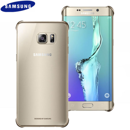 Official Samsung Galaxy S6 Edge Plus Clear Cover Case - Gold