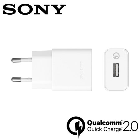 Officiele Sony UCH10 Qualcomm2.0 Quick EU oplader en kabel - Wit