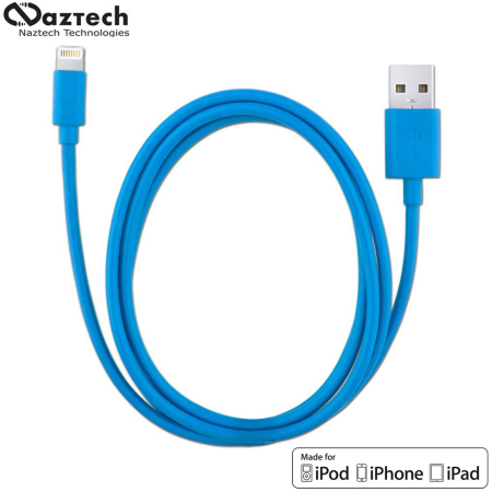 Naztech MFI Sync and Charge Lightning to USB Cable 4ft Blue - Main Image