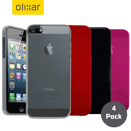 4 Pack FlexiShield iPhone 5S / 5 Cases