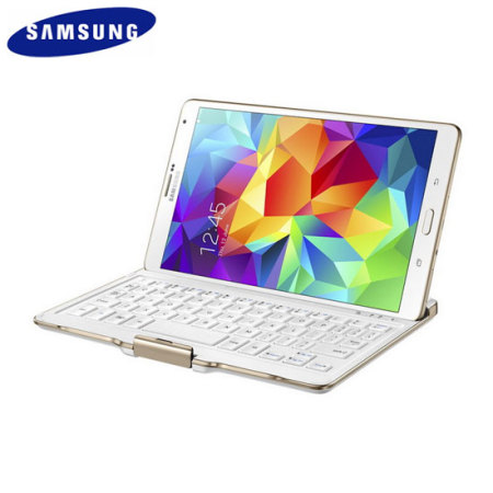 Official Samsung Tab S 8.4 QWERTZ Bluetooth Keyboard Case - White