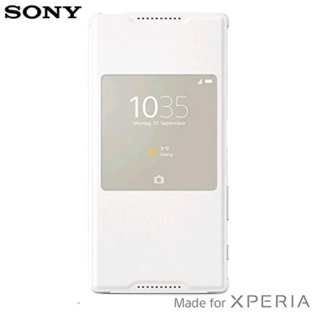 Official Sony Xperia Z5 Style Cover Smart Window Case - White