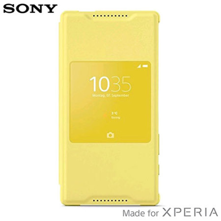 Sony Xperia Z5 Compact Style-Up Smart Window Cover Hülle in Gelb