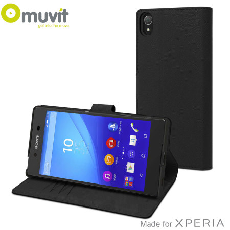 Funda Sony Xperia Z5 Premium Muvit Wallet Folio con Soporte - Negra