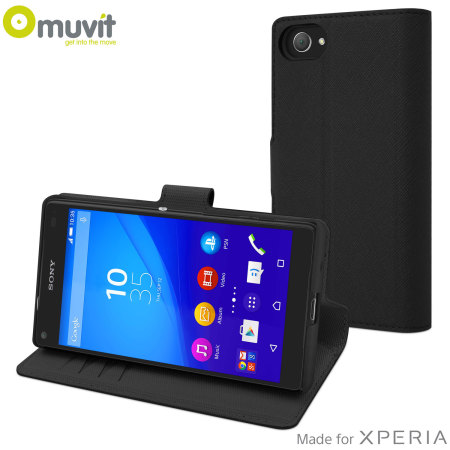 Muvit Wallet Folio MFX Sony Xperia Z5 Compact Case - Black