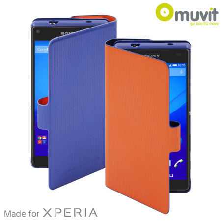 Muvit MFX Chamäleon Sony Xperia Z5 Compact Folio Hülle in Blau/ Orange