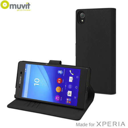 Muvit Wallet Folio MFX Sony Xperia Z5 Case - Zwart