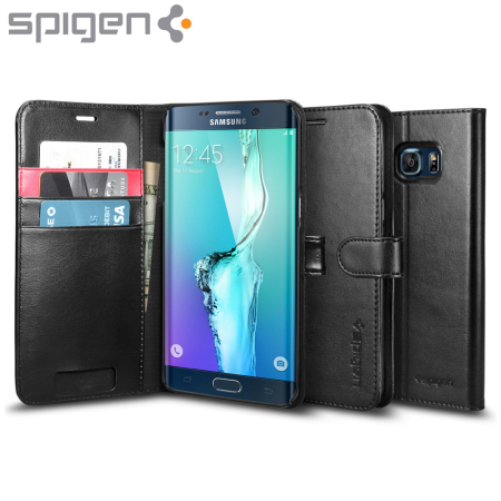 Uitleg Duidelijk maken Eeuwigdurend Spigen Samsung Galaxy S6 Edge Plus Wallet S Case - Black