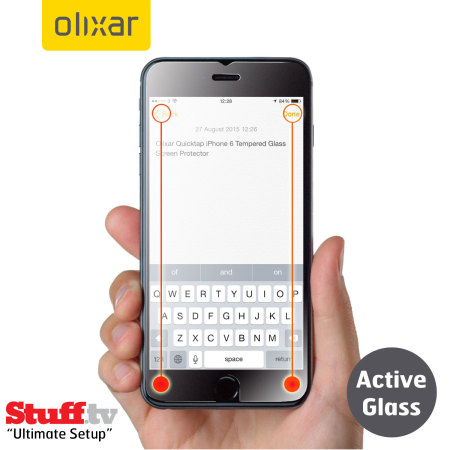 Olixar Quicktap iPhone 6S Tempered Glass Screen Protector