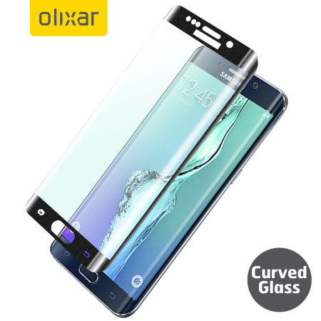 schoolbord klink Installatie Olixar Galaxy S6 Edge Plus Curved Glass Screen Protector - Black