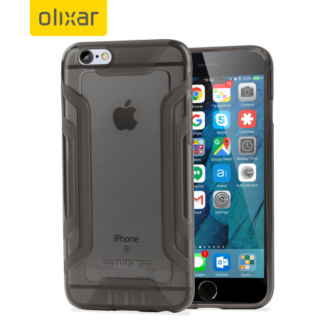 Funda iPhone 6S Plus / 6 Plus FlexiGrip Gel - Negra Ahumada