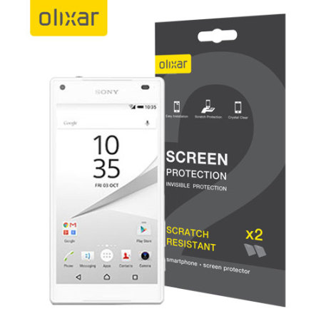 Olixar Sony Xperia Z5 Compact Screen Protector 2-in-1 Pack