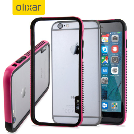 Olixar FlexiFrame iPhone 6S Plus Bumper Case - Roze