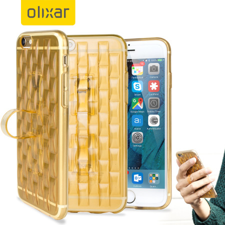 FlexiLoop iPhone 6S Plus Gelskal med Finger Ögla - Guld