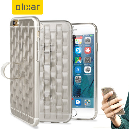 FlexiLoop iPhone 6S Plus Gel Case with Finger Holder - Clear