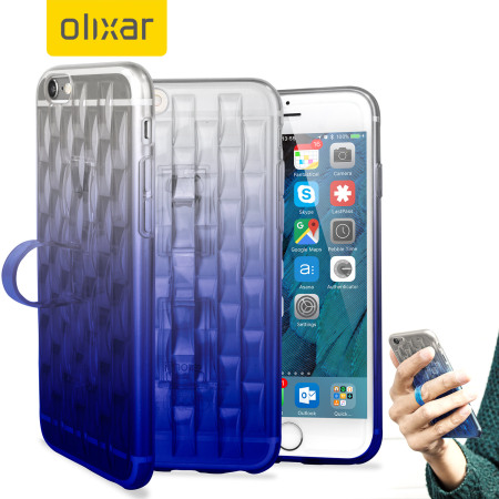 FlexiLoop iPhone 6S Plus Gelskal med Finger Ögla - Blå