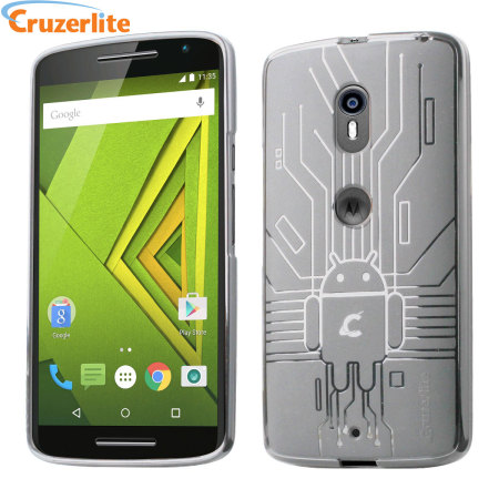 Cruzerlite Bugdroid Circuit Case Motorola Moto X Play Hülle in Klar