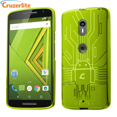 Cruzerlite Motorola Moto X Play Bugdroid Circuit Suojakotelo - Vihreä
