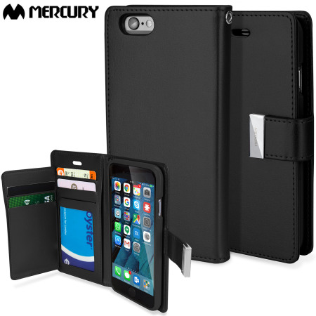 Housse portefeuille iPhone 6S / 6 Mercury Rich Diary Premium - Noire