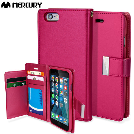 Housse portefeuille iPhone 6S / 6 Mercury Rich Diary Premium - Rose
