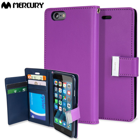 Mercury Rich Diary iPhone 6S / 6 Premium Wallet Case - Purple