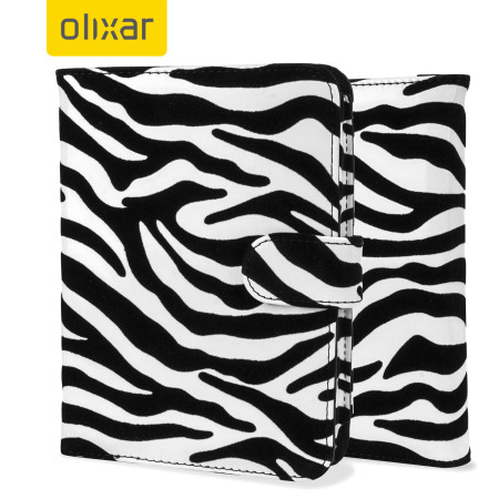Olixar Zebra Kindle Paperwhite Book Case - Black/White