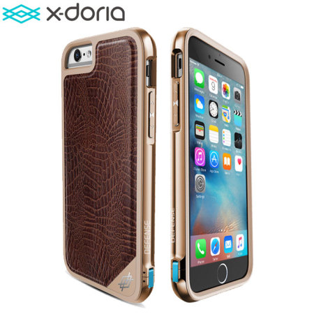 X-Doria Defense Lux iPhone 6S Plus / 6 Plus Tough Case - Brown Croc