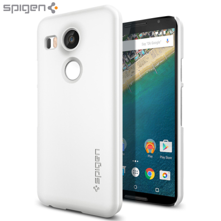 Spigen Thin Fit Nexus 5X Shell Case - Glinsterend Wit