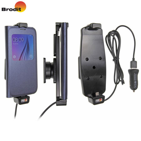 Brodit Samsung Galaxy S6 Case Compatible Active Holder USB Cig-Plug