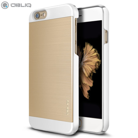 Obliq Slim Meta II Series iPhone 6S Plus / 6 Plus Skal - Guld / Vit