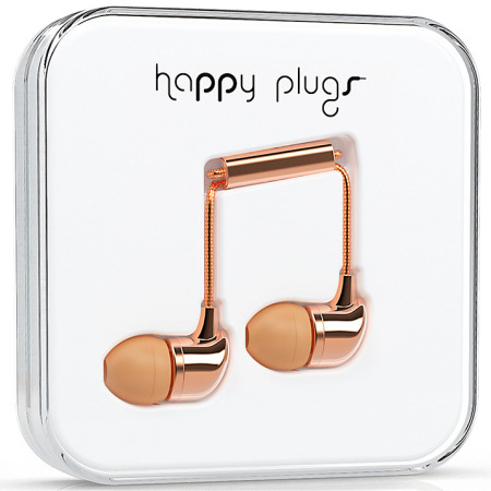 Happy Plugs In-Ear Earphones Deluxe Edition - Rose Gold