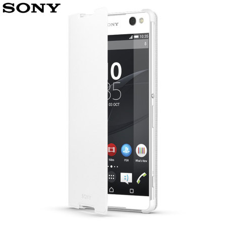 Official Sony Xperia C5 Ultra Style Cover Stand Case - Wit