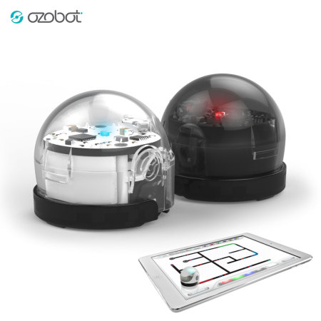 Ozobot 2.0 Bit Robot - Double Pack - Titanium Black & Crystal