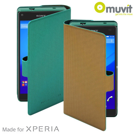Opname uitroepen Parana rivier Muvit Chameleon Sony Xperia Z5 Compact Folio Case - Green / Gold