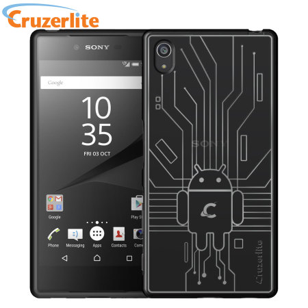 Cruzerlite Bugdroid Circuit für Sony Xperia Z5 Hülle in Schwarz