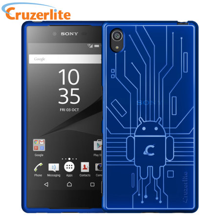Cruzerlite Bugdroid Circuit für Sony Xperia Z5 Hülle in Blau