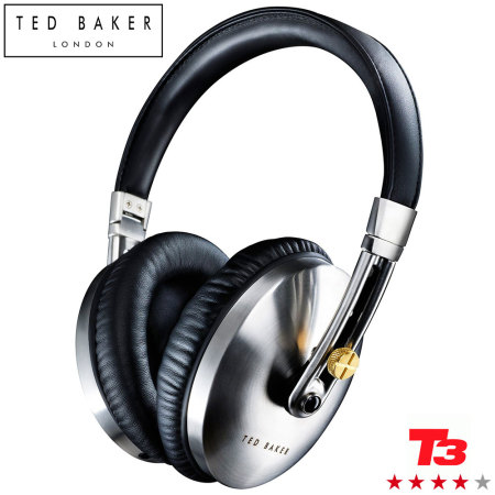 Ted Baker Rockall Premium Kopfhörer in Schwarz/Silber